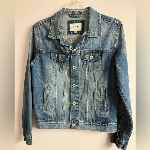 Goodfellow & Co. Men’s Denim Jacket, Small, Faded Blue - Picture 1 of 3